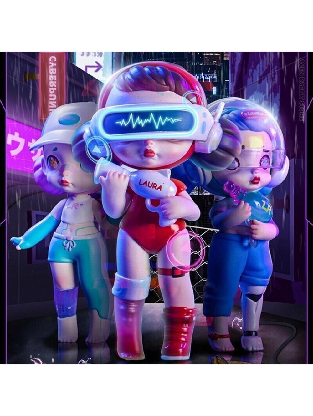 Original Laura Cyberpunk Blind Box Mystery Figures Action Gift Toy Sealed 3 Box